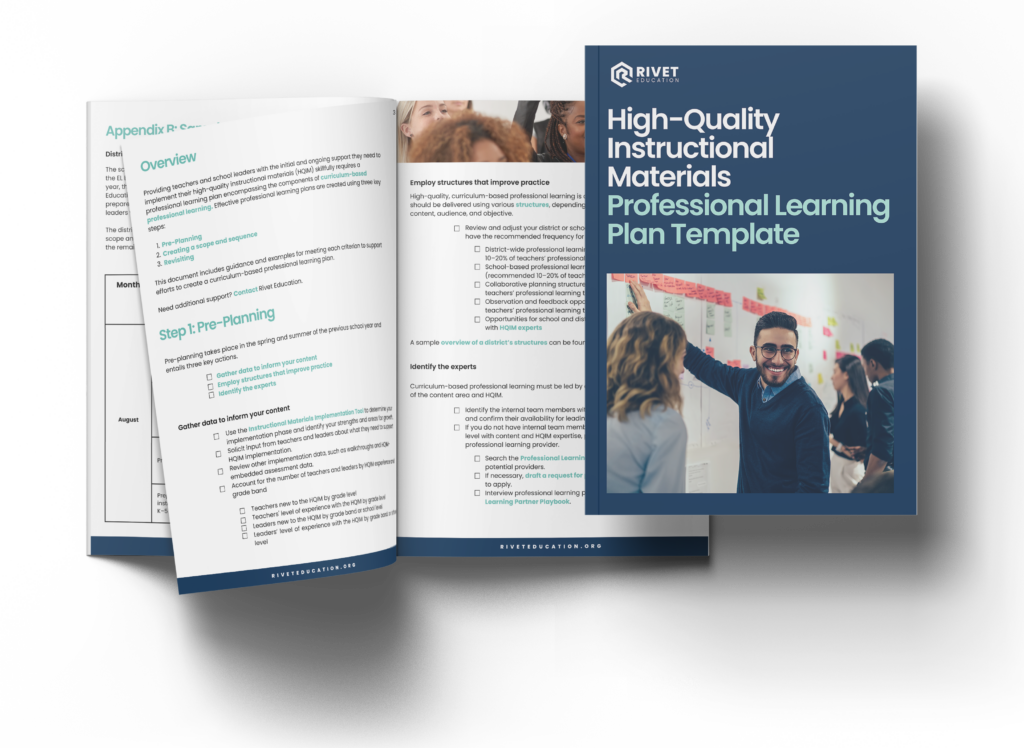 Professional Learning Plan Template. Guidance for implementation PL, specifically curriculum-based professional learning